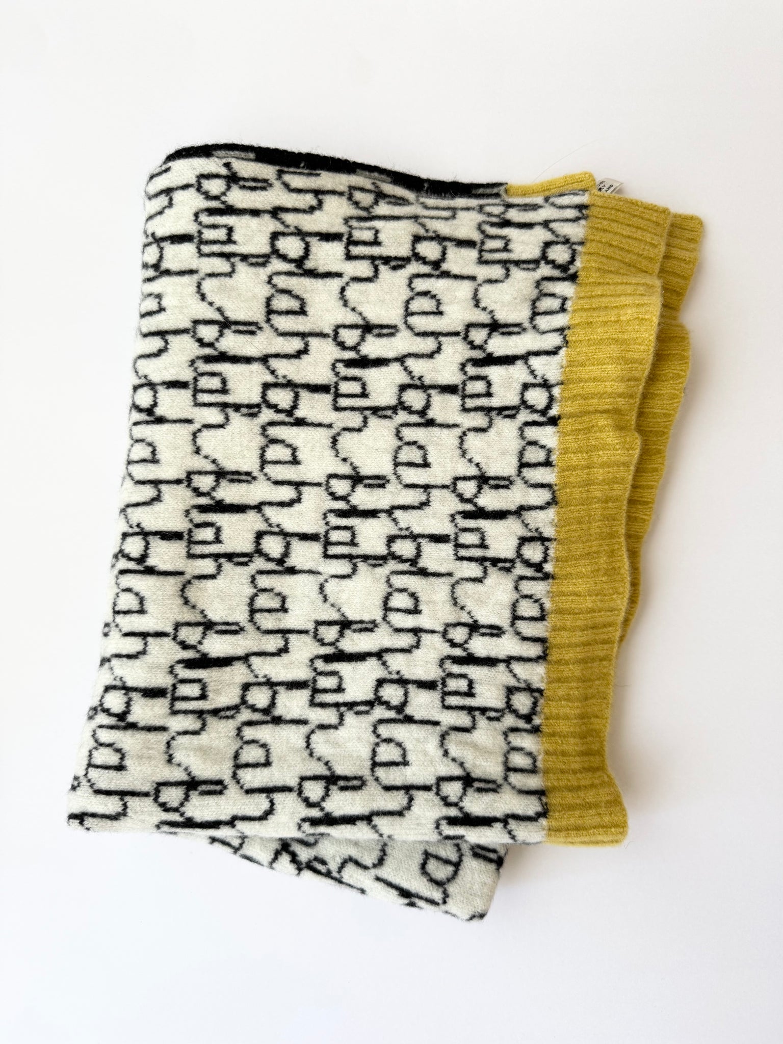 NEW Donna Wilson Blah Blah Blah Wool Blanket