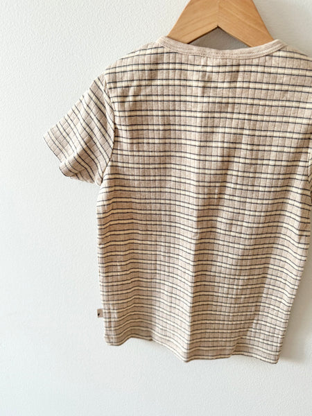 Wheat Striped Brown Tank Top • 5-7 years