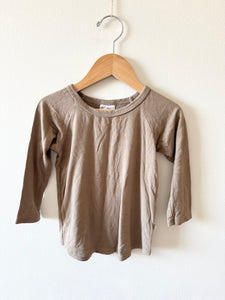 Jax and Lennon Light Brown Long Sleeve Top • 2-3 years