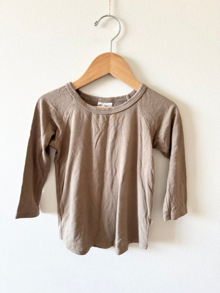 Jax and Lennon Light Brown Long Sleeve Top • 2-3 years
