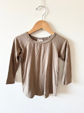 Jax and Lennon Light Brown Long Sleeve Top • 2-3 years