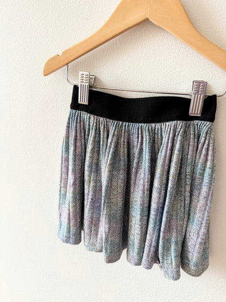 Deux Par Deux Blue Metallic Pleated Skirt • 5-6 years