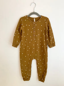 Quincy Mae Brown Polka Dot Romper • 18-24 months