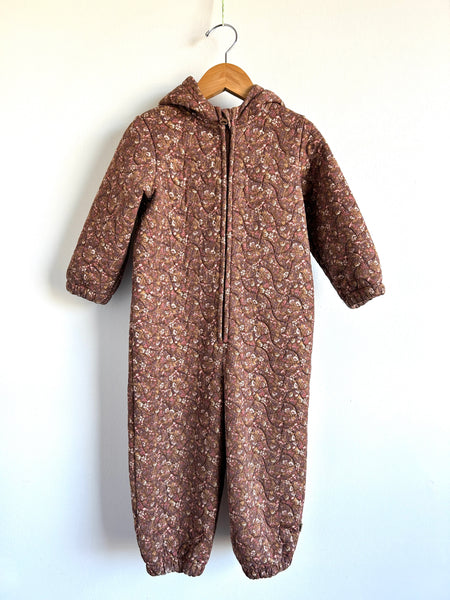 Wheat Kids Brown Floral Winter Suit • 18 months