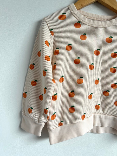 Tiny Cottons Oranges Waffle Long Sleeve Top • 4 years