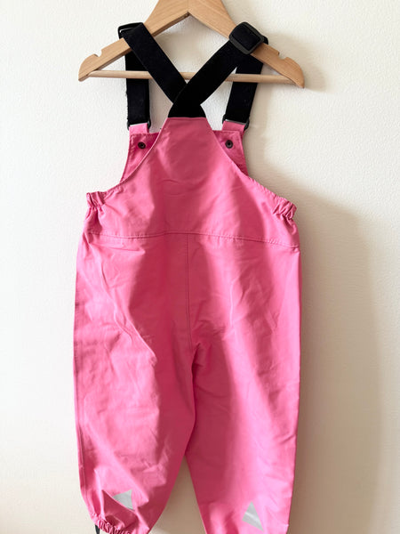 Jan and Jul Pink Overall Rainpants • 3-4 years