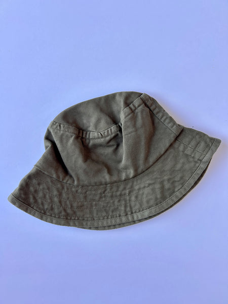 Tovi Olive Green Cotton Bucket Hat • 6-12 months