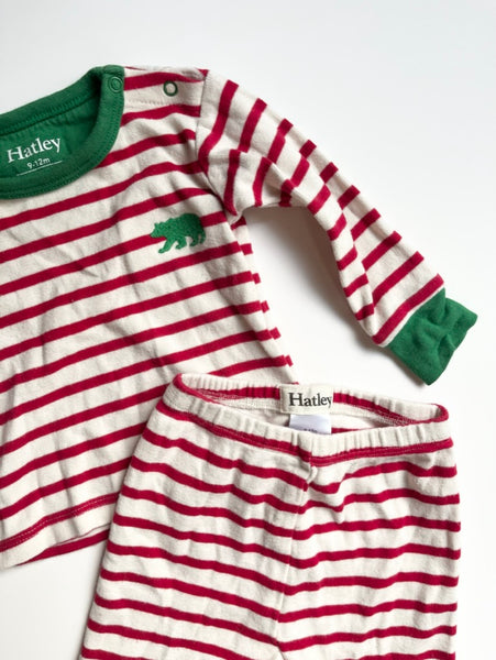 Hatley Striped Red Jammies • 6-12 months