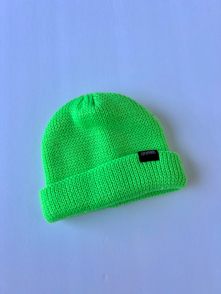L&P Apparel Neon Green Knit Toque • Newborn - 3 months (heads up to 38cm)