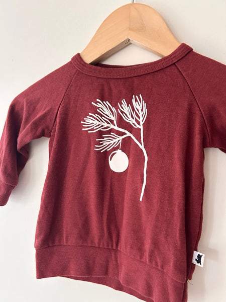 Little and Lively Red Christmas Ornament Long Sleeve Shirt • 0-6 months *