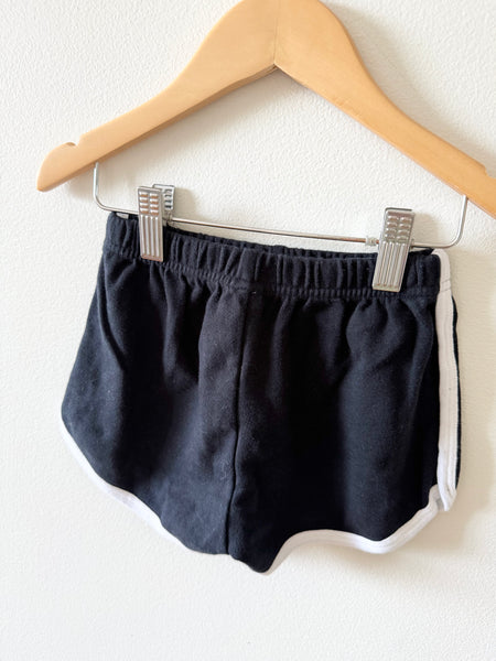 Whistle and Flute Black Track Shorts • 5-7 years