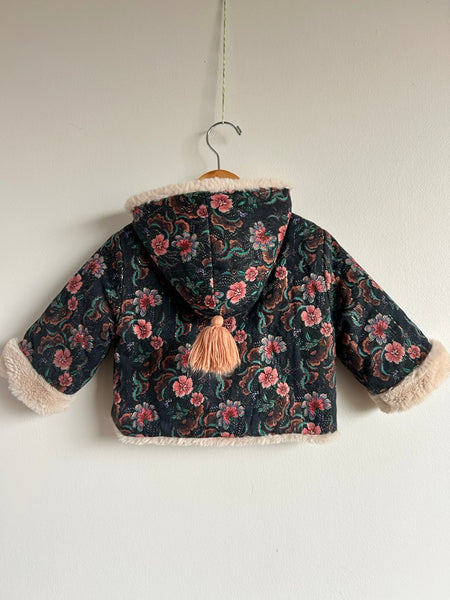 Louise Misha Blue Floral Lined Jacket • 12 months