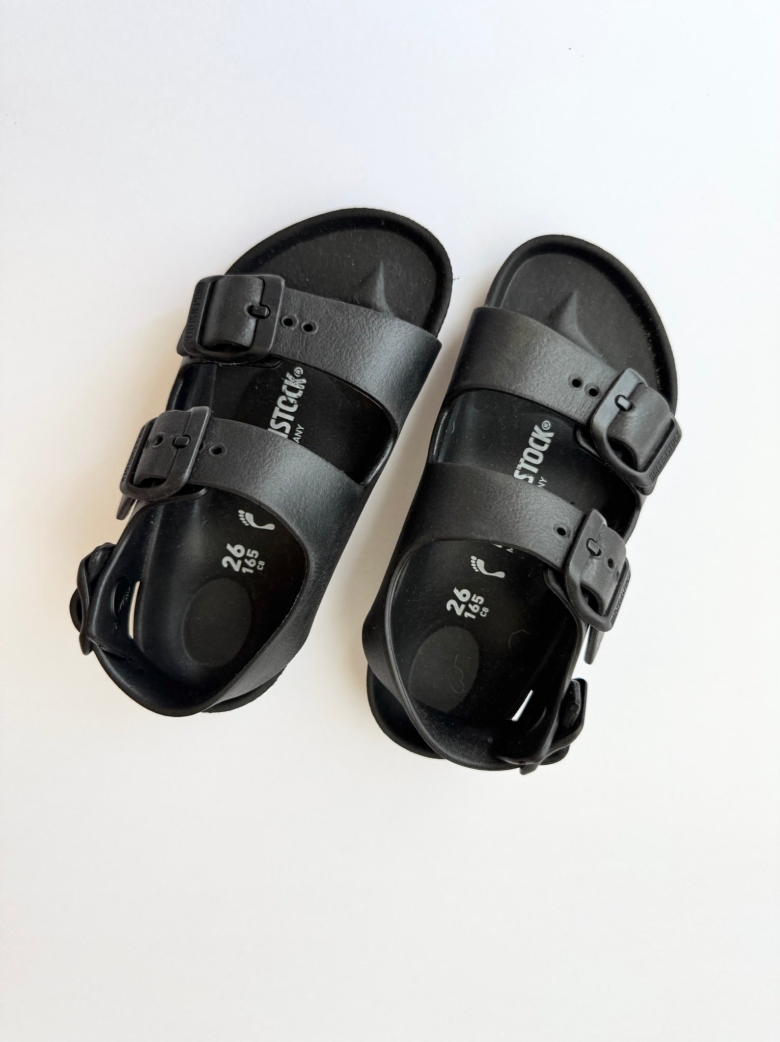 Birkenstock Black Plastic Sandals • 8-8.5c