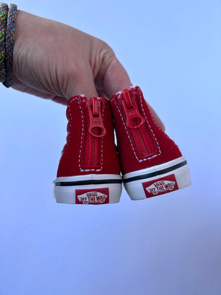 NEW Vans High Top Red Shoes • 4c