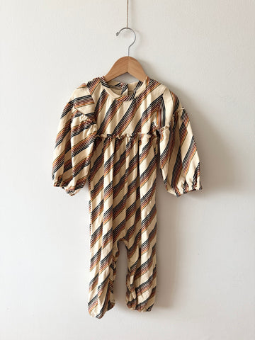 Kate Quinn Striped Balloon Sleeve Romper • 2 years