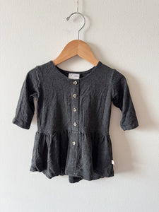 Jax and Lennon Grey Peplum Dress • 6-18 months