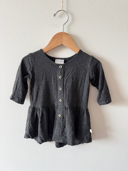 Jax and Lennon Grey Peplum Dress • 6-18 months