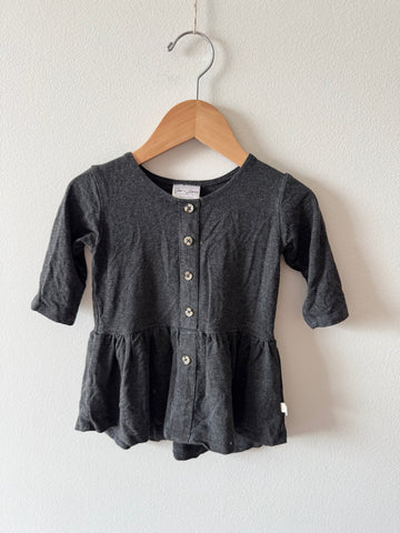 Jax and Lennon Grey Peplum Dress • 6-18 months