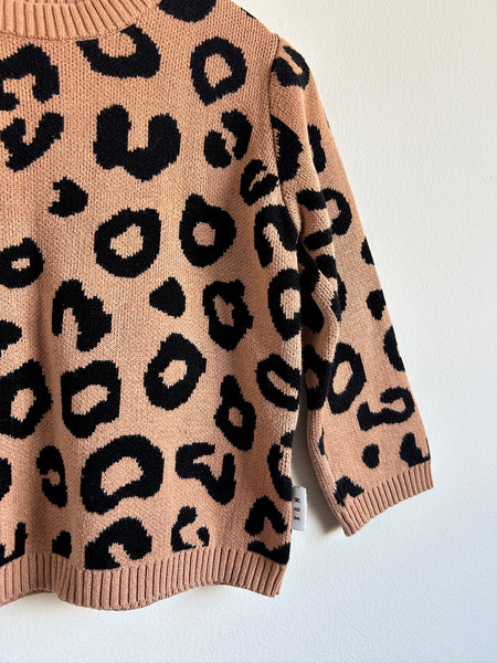 Hux Knit Leopard Print Sweater • 3-4 years