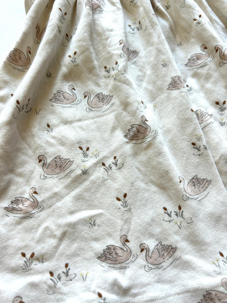 Quincy Mae 2pc Swan Dress and Bloomer Set • 3-4 years