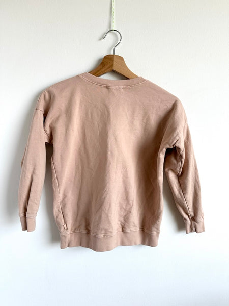 Les Gamins Light Pink Creamy Cotton Sweatshirt • 7-9 years
