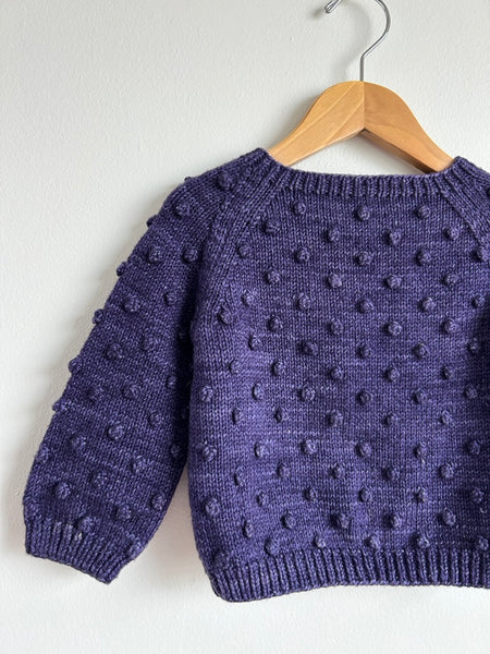 Misha and Puff Purple Popcorn Sweater • 12-18 months