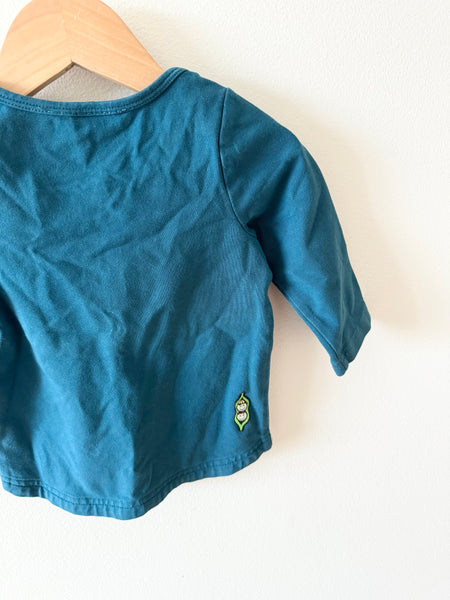 PK Beans Blue Long Sleeve Shirt • 6-12 months