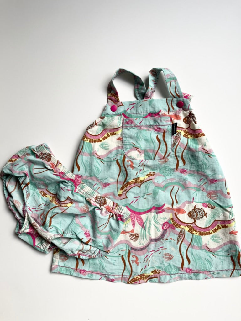 Patagonia 2pc Blue Tank Dress with Fish • 2 years