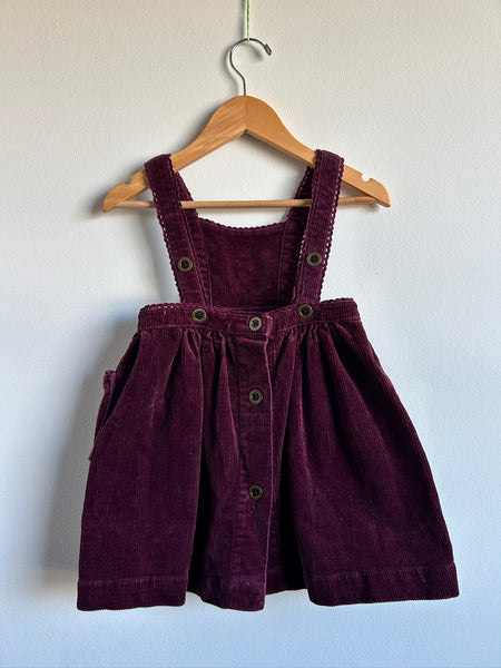 Jamie Kay Purple Corduroy Pinafore Jumper Dress • 1-3 years