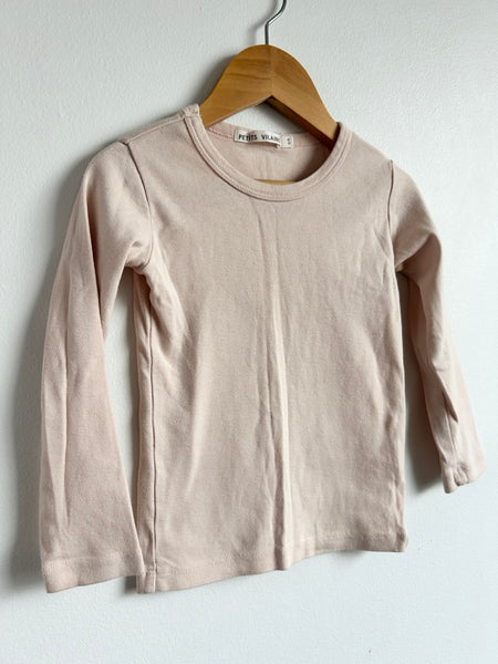 Petits Vilains Light Pink Long Sleeve Cotton Shirt • 2-3 years