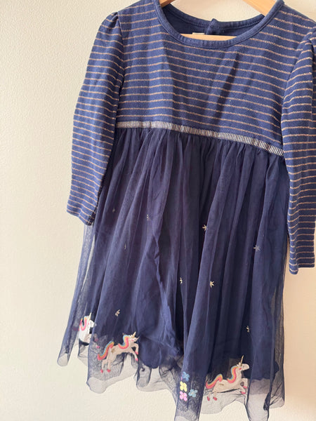 Jojo Maman Bebe Unicorn Tulle Skirt Dress • 3-4 years