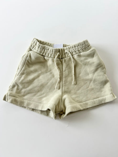 Zara Light Green Cotton Shorts • 12-18 months *