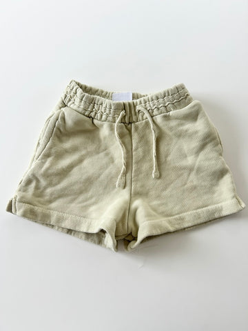 Zara Light Green Cotton Shorts • 12-18 months *