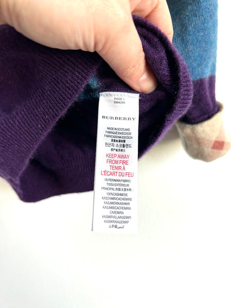 Burberry Striped Colourblock Cashmere Sweater • 3-4 years