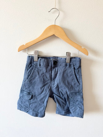 Wheat Blue Cargo Shorts • 4-5 years