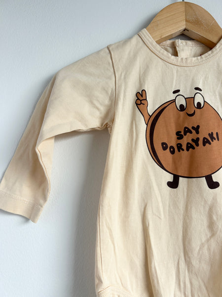 Tiny Cottons Say Dorayaki Long Sleeve Onesie • 12-18 months