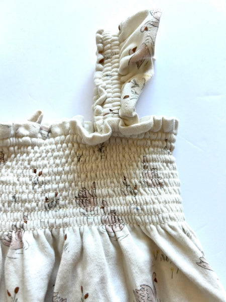 Quincy Mae 2pc Swan Dress and Bloomer Set • 3-4 years