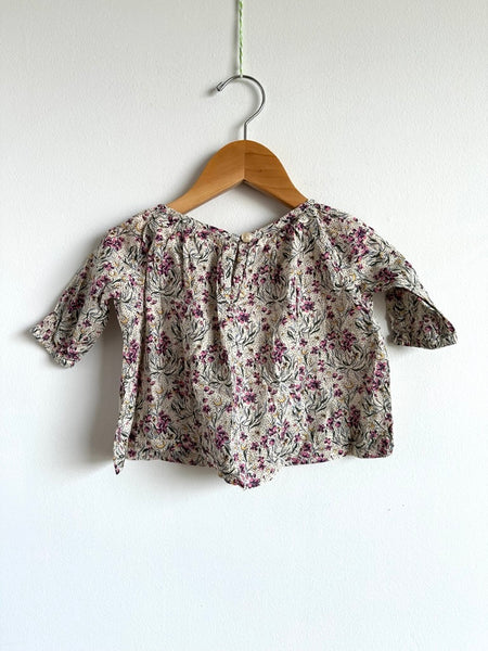 Petits Vilains Long Sleeve Small Floral Blouse • 6-18 months