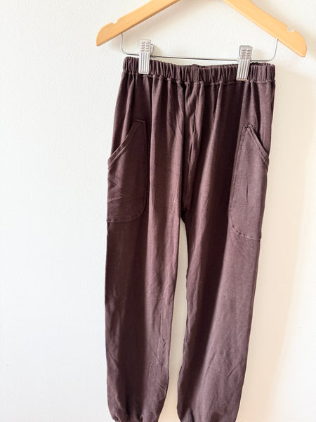 Laid Paisley Brown Pants • 9-10 years