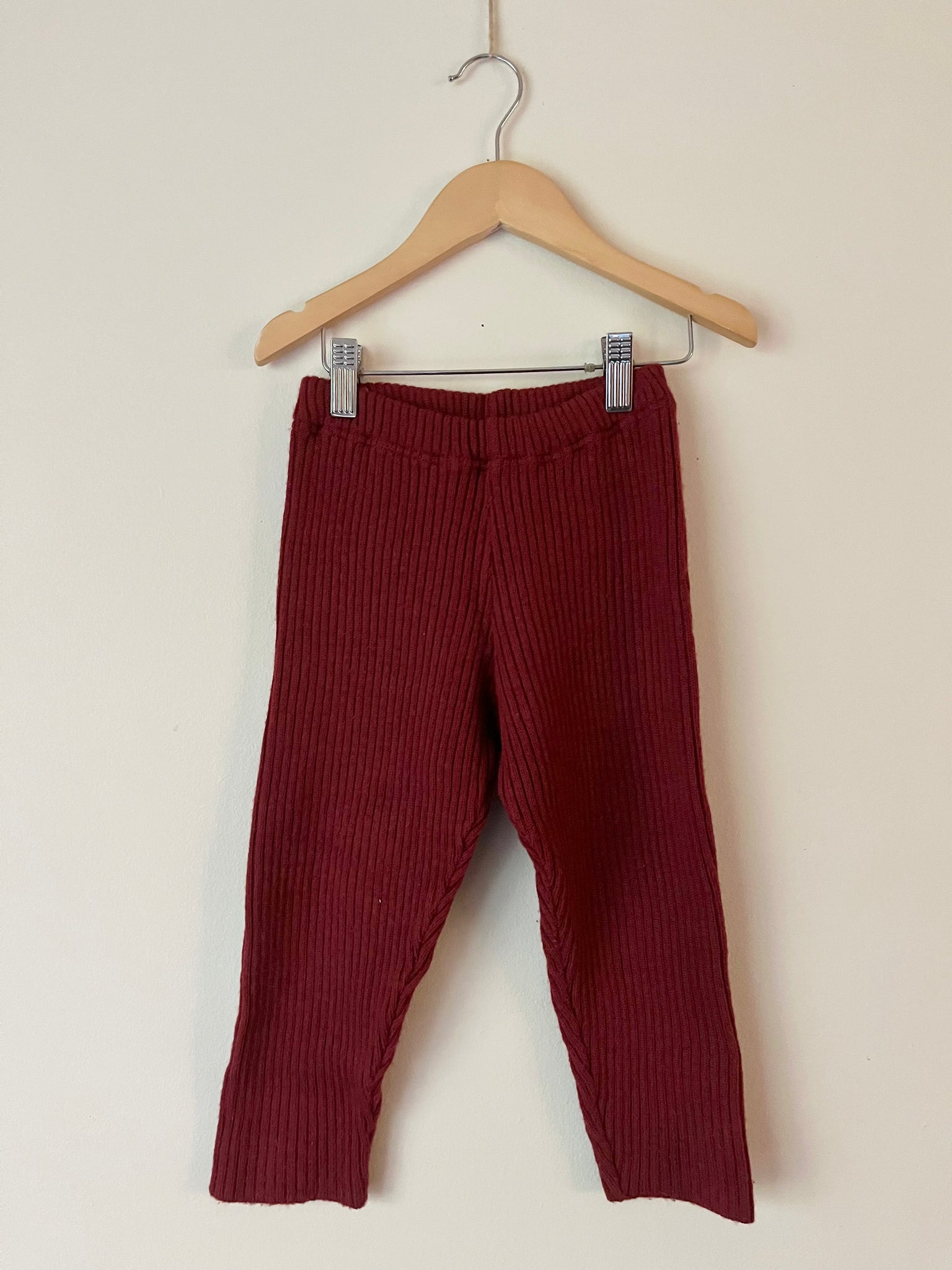Disana Knit Red Wool Pants • 2-4 years