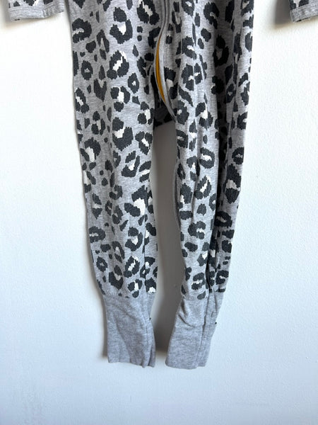 Bonds Grey Leopard Zip Romper • 3 years