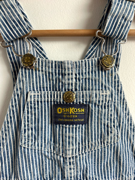 Vintage OshKosh Railroad Stripe Overalls • 3 years