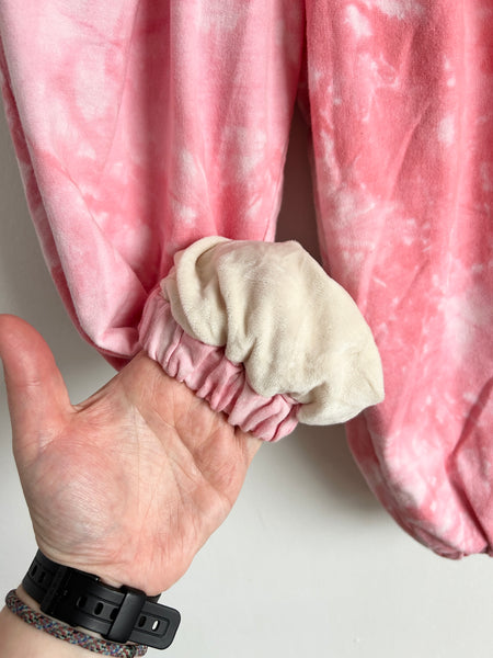 Pink Tie Dye Lined Sweatpants with Drawstring • 4-6 years