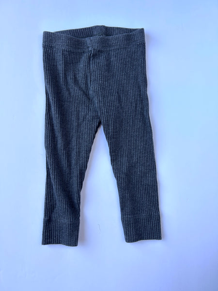 Jamie Kay Ribbed Dark Grey Leggings • 3-6 months