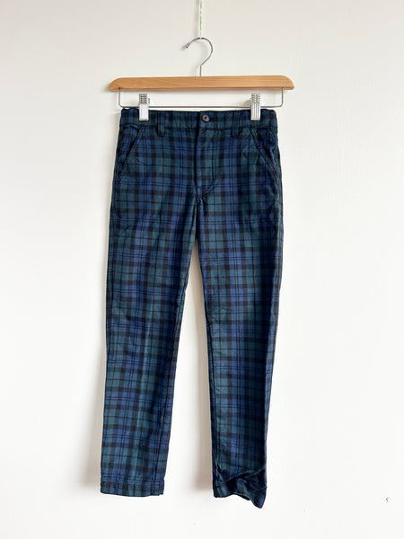 Tea Collection Blue and Green Plaid Pants • 6-7 years