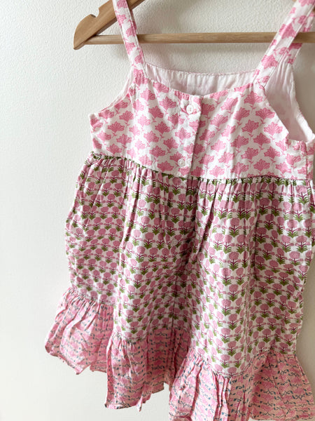 Zara Pink Floral Tank Dress • 2-4 years