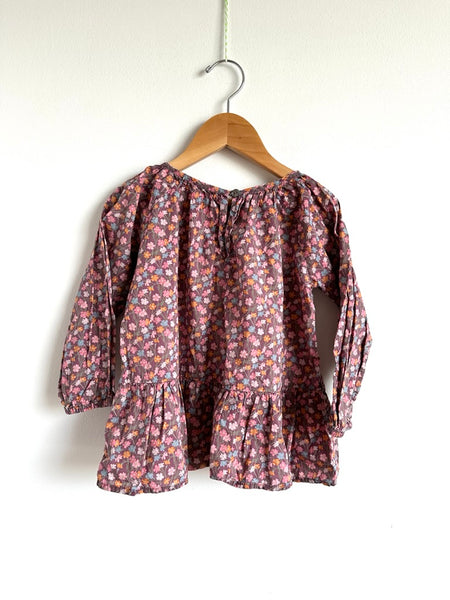 Petits Vilains Purple Peplum Style Cotton Shirt • 6-7 years