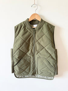 Zara Green Quilted Vest • 8-9 years