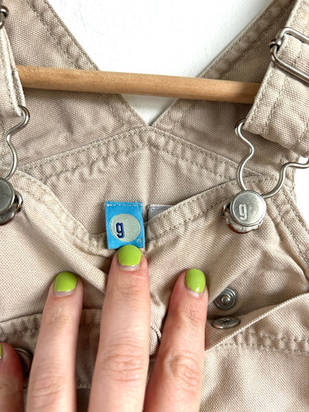 Vintage Gymboree "G" Khaki Overalls • 2-4 years