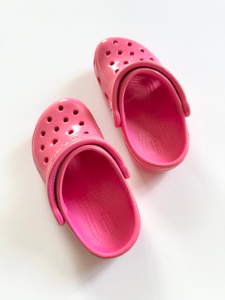 NEW Crocs Hot Pink + Patent • 8c